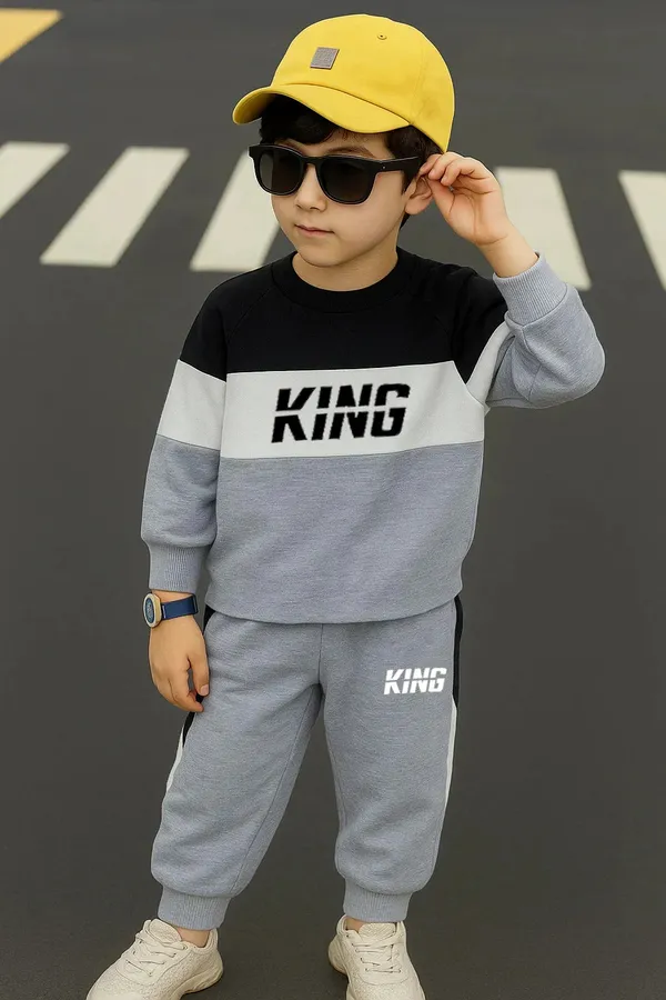 Trendy_Kids_Clothing_Set_Stylish_King_Printed_Cotton_Tracksuit_For_Boys