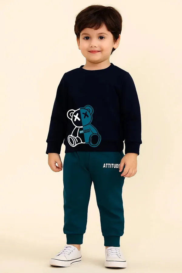Cute_Panda_Print_Kids_Summer_Clothing_Set_Yellow_Sleeveless_T_Shirt_Grey_Shorts_And_Trendy_Kids_Clothing_Set_Attitude_Bear_Printed_Cotton_Tracksuit_For_Boys_(Combo_Of_2)