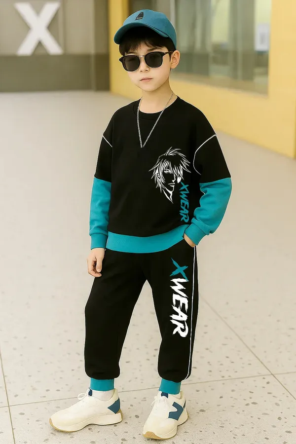 Trendy_Kids_Clothing_Set_For_Boys_Stylish_Cotton_Tracksuit_With_Xwear_Print