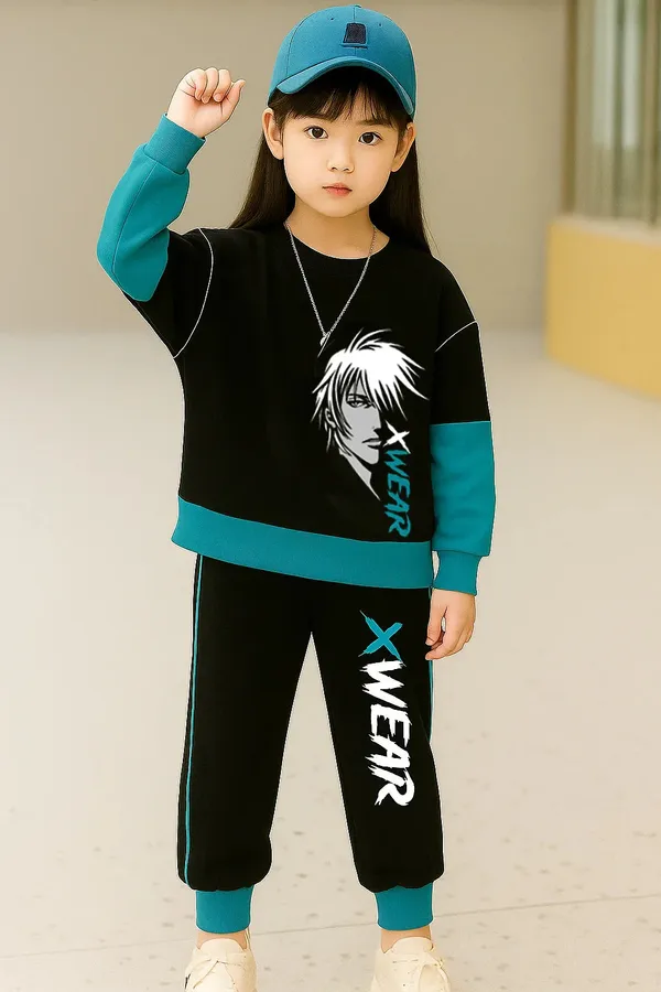 Trendy_Kids_Clothing_Set_Black_Teal_X_Wear_Sweatshirt_And_Joggers_With_Anime_Print