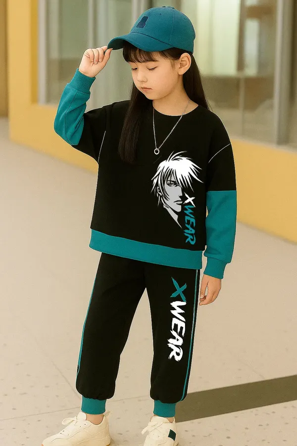 Trendy_Kids_Clothing_Set_Black_Teal_X_Wear_Sweatshirt_And_Joggers_With_Anime_Print