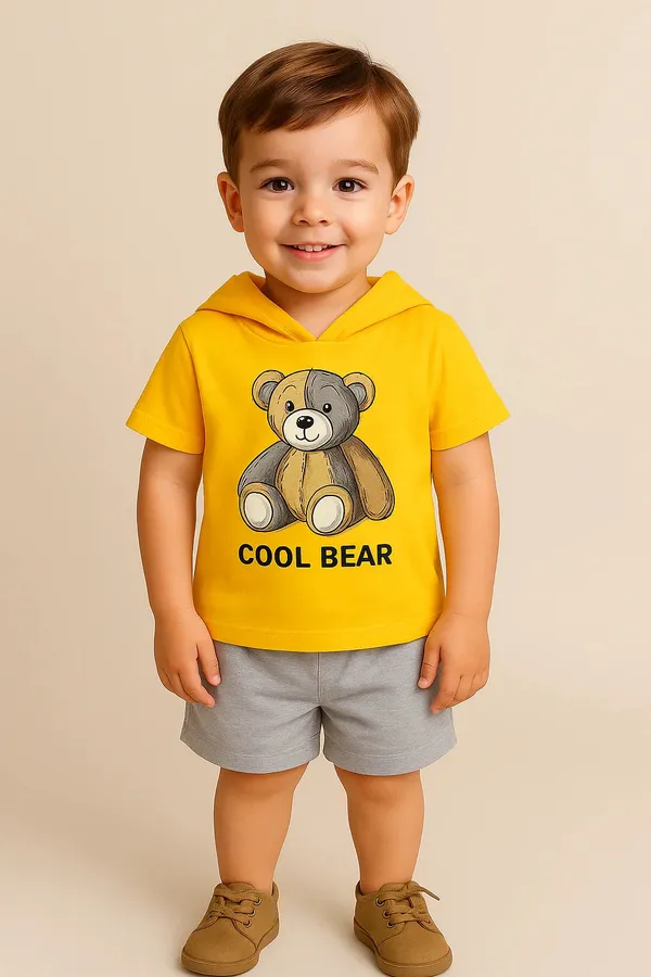 Cool_Bear_Kids_Clothing_Set_Yellow_Hoodie_T_Shirt_Grey_Shorts_For_Toddlers