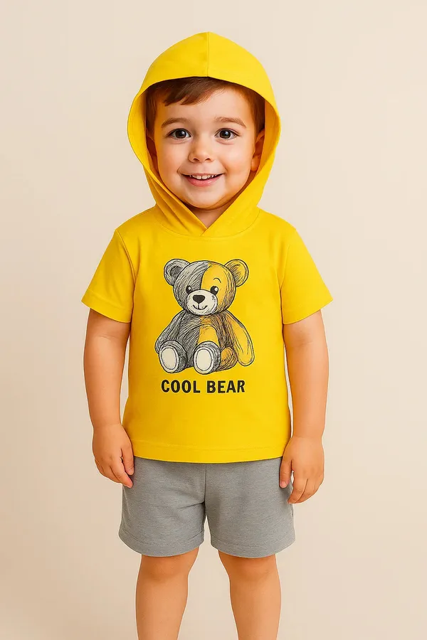 Cool_Bear_Kids_Clothing_Set_Yellow_Hoodie_T_Shirt_Grey_Shorts_For_Toddlers