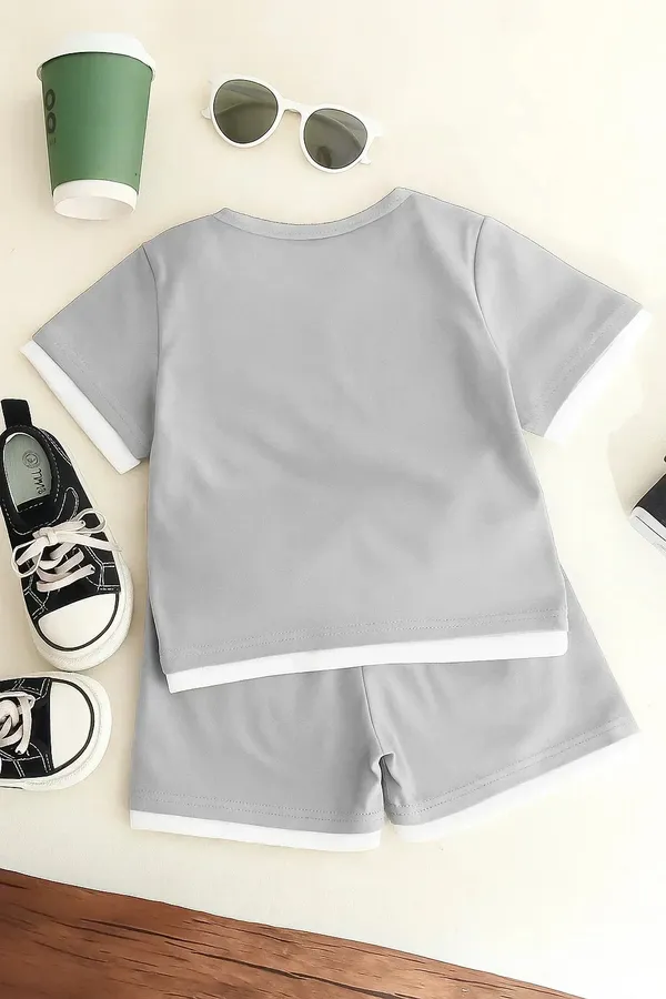 Stylish_Kids_Clothing_Set_Grey_T_Shirt_Matching_Shorts