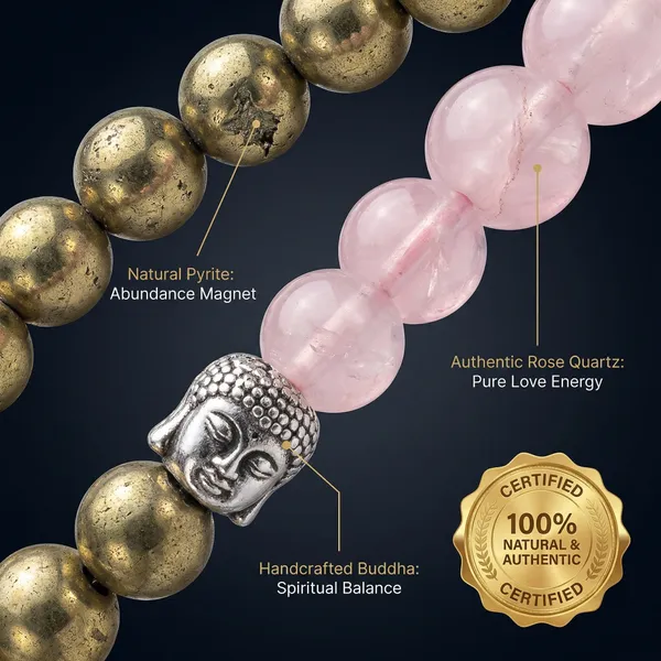 The_Aishwarya_Band_|_Grade-A_Pyrite_&_Rose_Quartz_Buddha_Bracelet_for_Love_&_Opulence