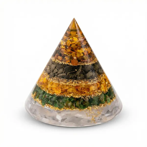 The_Artha_Shikhara_|_5-in-1_Dhan_Yog_Conical_Orgone_with_Selenite_Base