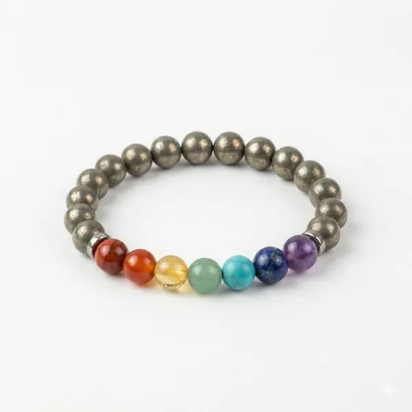 The_Chakravarthi_Band_|_Grade-A_7_Chakra_&_Peru_Pyrite_for_Alignment_&_Abundance
