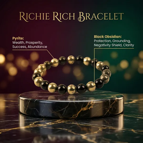 The_Samrat_Band_|_Grade-A_Peru_Pyrite_&_Black_Obsidian_for_Wealth_&_Shielding