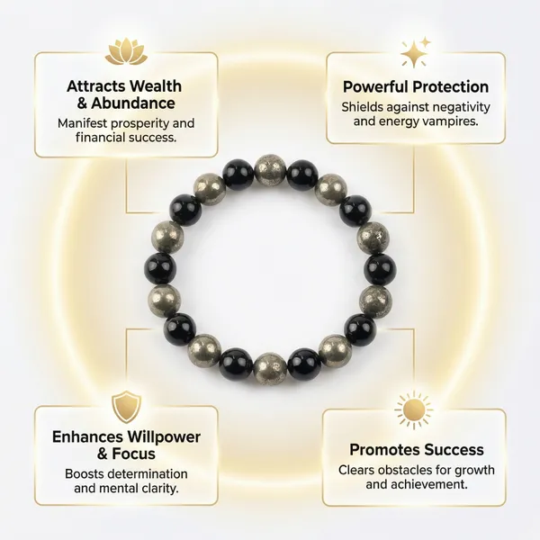 The_Samrat_Band_|_Grade-A_Peru_Pyrite_&_Black_Obsidian_for_Wealth_&_Shielding