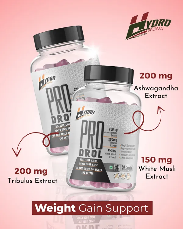 Hydro_Pro_Drol_-_Ashwagandha,_Tribulus_&_White_Musli_Muscle_Building_Supplement_(60_Capsules)