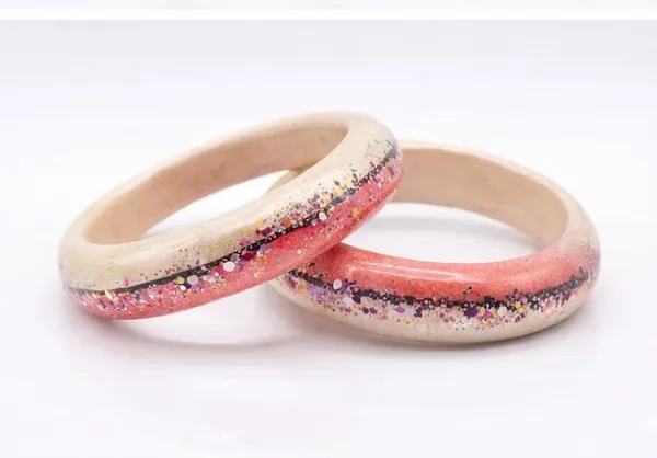 Pink_And_Beige_Lac_|_Natural_Insect_Create_Resin_Bangles_For_Womens