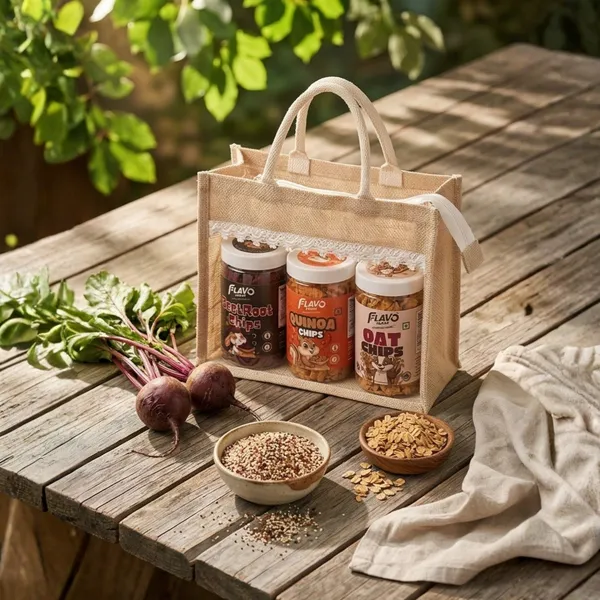 FlavoFarm_Snack_Gifting_-_Jute_Bag_With_Healthy_Chips