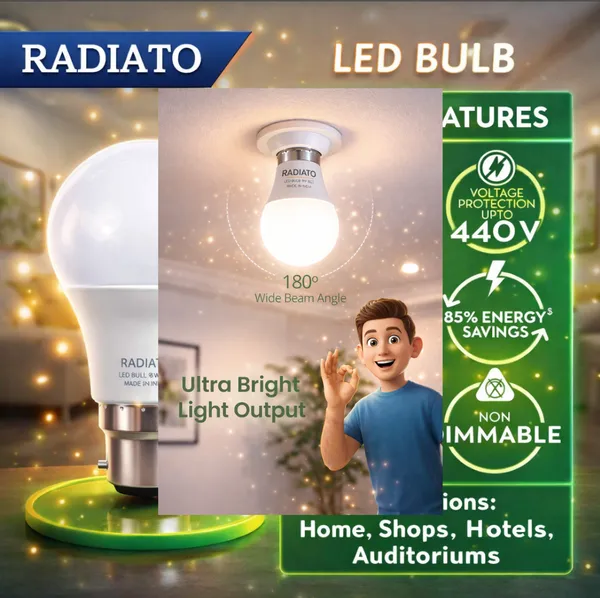 Radiato_15W_LED_Bulb_Pack_of_3_|_B22_Base_|_Cool_Day_Light_(6500K)_|_High_Brightness_|_Energy_Saving_85%_|_Long_Life_25,000_Hours_|_Made_in_India_|_Home_&_Office_Use