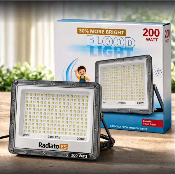 RADIATO_ES_200W_DOB_LED_Flood_Light_|_IP65_Waterproof_Outdoor_Light_|_Aluminium_Body_|_High_Brightness_6500K_Cool_White_|_Energy_Efficient_|_2_Year_Warranty_|_Direct_from_Manufacturer