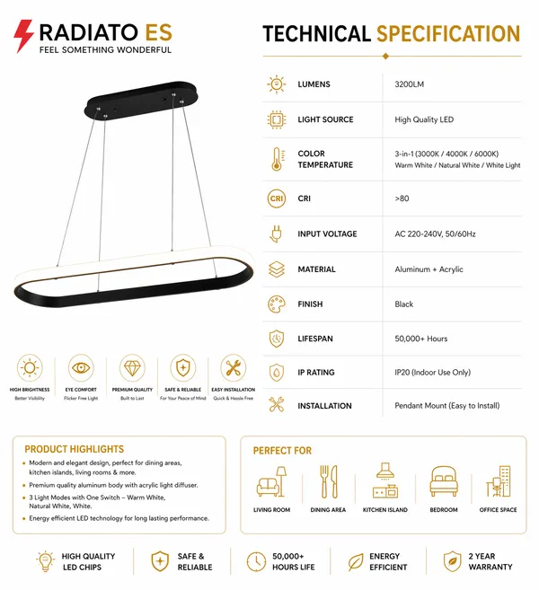 Radiato_ES_3-in-1_LED_Pendant_Light_–_Modern_Oval_Hanging_Light_with_Adjustable_Color_Temperature_Code_:Kx048BK