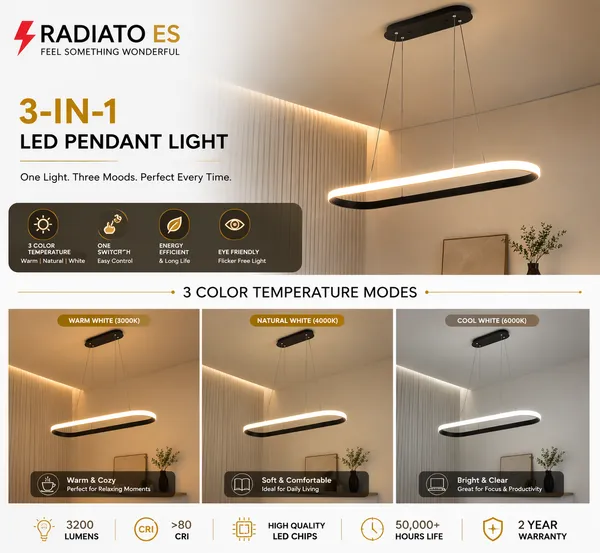 Radiato_ES_3-in-1_LED_Pendant_Light_–_Modern_Oval_Hanging_Light_with_Adjustable_Color_Temperature_Code_:Kx048BK