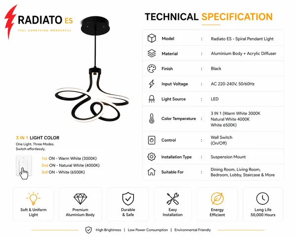 Radiato_ES_Modern_Spiral_Pendant_Light_–_3-in-1_LED_Ceiling_Light_with_Aluminium_Body_&_Warm/Natural/White_Modes(CODE_:_DZ4659BK))