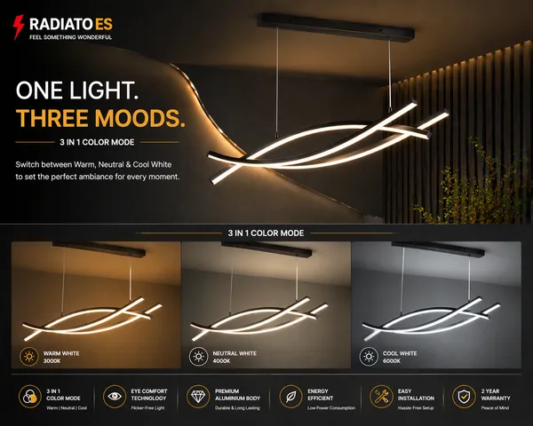 Radiato_ES_Modern_Wave_Pendant_Light_–_36W_LED_Hanging_Light_with_3-in-1_Color_Modes_&_Premium_Aluminium_Finish.Code_:_ER708BK