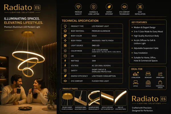 Radiato_ES_Premium_LED_Pendant_Light_–_3_in_1_Color_Mode_|_Aluminium_Body_Gold_Finish_Modern_Hanging_Light_for_Dining_&_Living_Room