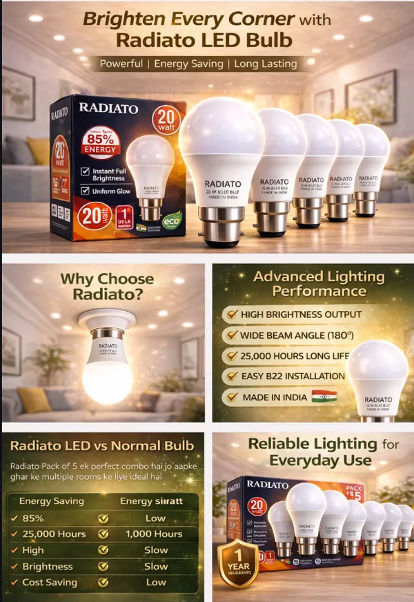Radiato_20W_LED_Bulb_Pack_of_1_|_B22_Base_|_Cool_Day_Light_(6500K)_|_High_Brightness_|_Energy_Saving_85%_|_Long_Life_25,000_Hours_|_Made_in_India_|_Home_&_Office_Use