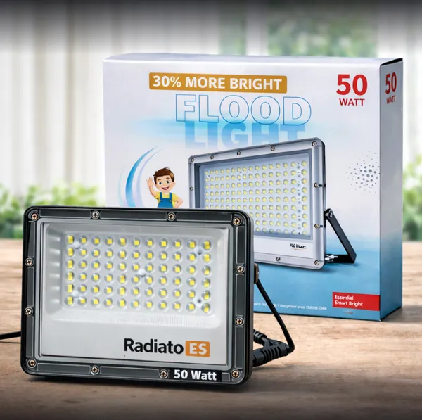 RADIATO_ES_50W_DOB_LED_Flood_Light_|_IP65_Waterproof_Outdoor_Light_|_Aluminium_Body_|_High_Brightness_6500K_Cool_White_|_Energy_Efficient_|_2_Year_Warranty_|_Direct_from_Manufacturer