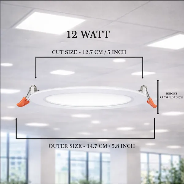 Radiato_ES®_12W_LED_Panel_Light_Round_|_Directly_from_Manufacturer_|_POP_Ceiling_Light_with_Inbuilt_Driver_|_Energy_Efficient_|_2_Year_Warranty_|_Home_&_Office_Indoor
