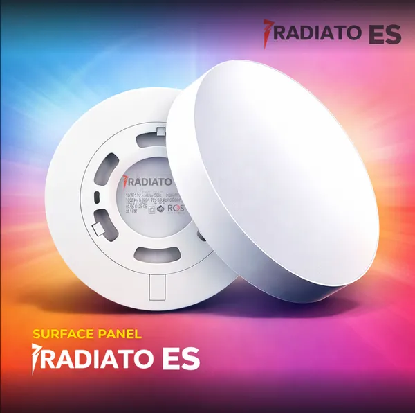 Radiato_ES_22W_Surface_Light_|_Round_Surface-Mount_Ceiling_Light_for_Indoor_Use_|Energy_Efficient_LED_Downlight_for_Home,_Living_Room_|_Cool_White_|_Pack_of_1
