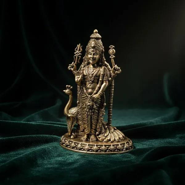 Brass_Murugan_Statue_With_Peacock_-_Traditional_Hindu_Deity_Idol_For_Pooja_And_Home_Decor