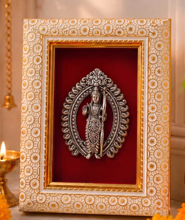 Lord_Ram_Brass_Idol_Frame_with_Velvet_Background_|_8x6_Inch_|_Religious_Gift_|_Home_Mandir_Decor