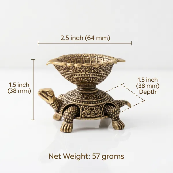 Decorative_Brass_Turtle_Oil_Lamp_With_Leaf-Shaped_Bowl_-_Traditional_Diya_For_Pooja_And_Home_Decor