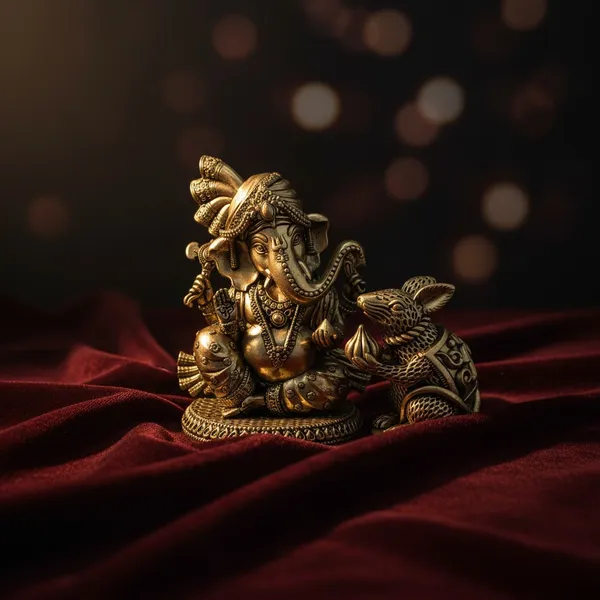 Brass_Lord_Ganesha_With_Mouse_Idol_-_Antique_Gold_Finish