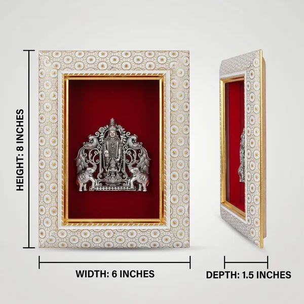 Lord_Venkatesh_and_Laxmi_Idol_Frame_with_Velvet_Background_|_8x6_Inch_|_Religious_Gift_|_Home_Mandir_Decor