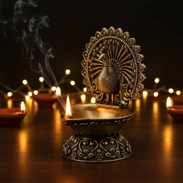 Decorative_Brass_Peacock_Diya_Oil_Lamp_With_Ornate_Design