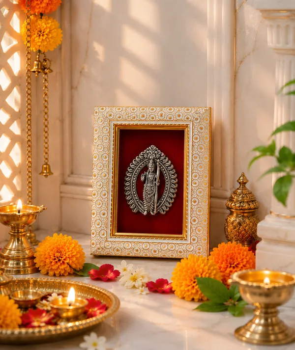Lord_Ram_Brass_Idol_Frame_with_Velvet_Background_|_8x6_Inch_|_Religious_Gift_|_Home_Mandir_Decor