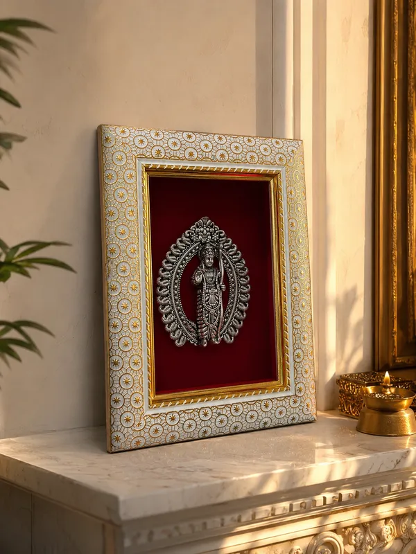 Lord_Ram_Brass_Idol_Frame_with_Velvet_Background_|_8x6_Inch_|_Religious_Gift_|_Home_Mandir_Decor
