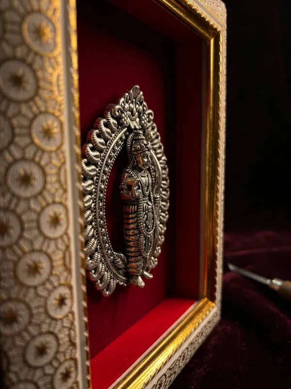 Lord_Ram_Brass_Idol_Frame_with_Velvet_Background_|_8x6_Inch_|_Religious_Gift_|_Home_Mandir_Decor
