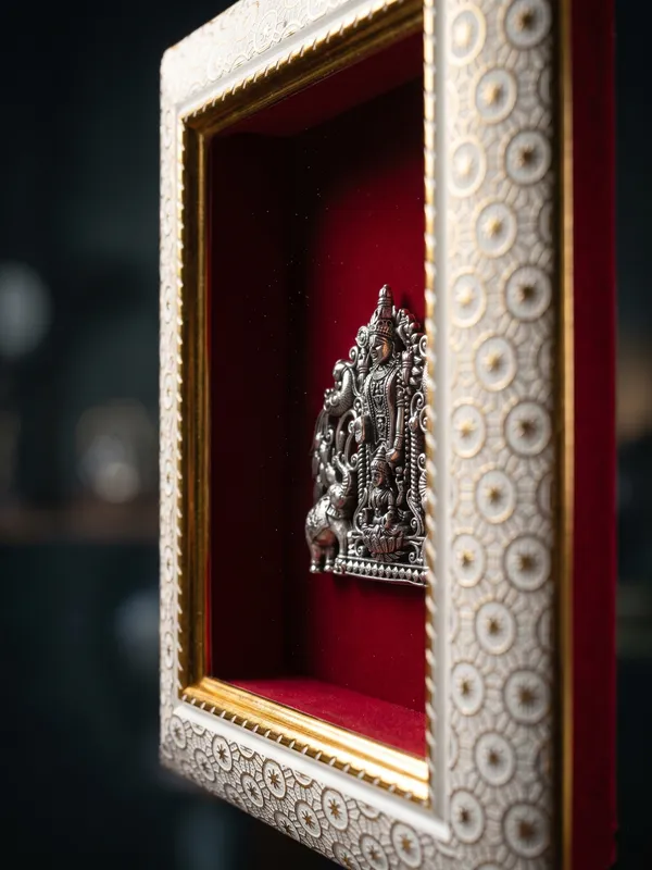 Lord_Venkatesh_and_Laxmi_Idol_Frame_with_Velvet_Background_|_8x6_Inch_|_Religious_Gift_|_Home_Mandir_Decor