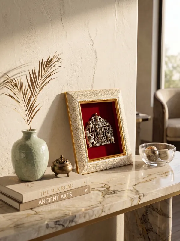 Lord_Venkatesh_and_Laxmi_Idol_Frame_with_Velvet_Background_|_8x6_Inch_|_Religious_Gift_|_Home_Mandir_Decor