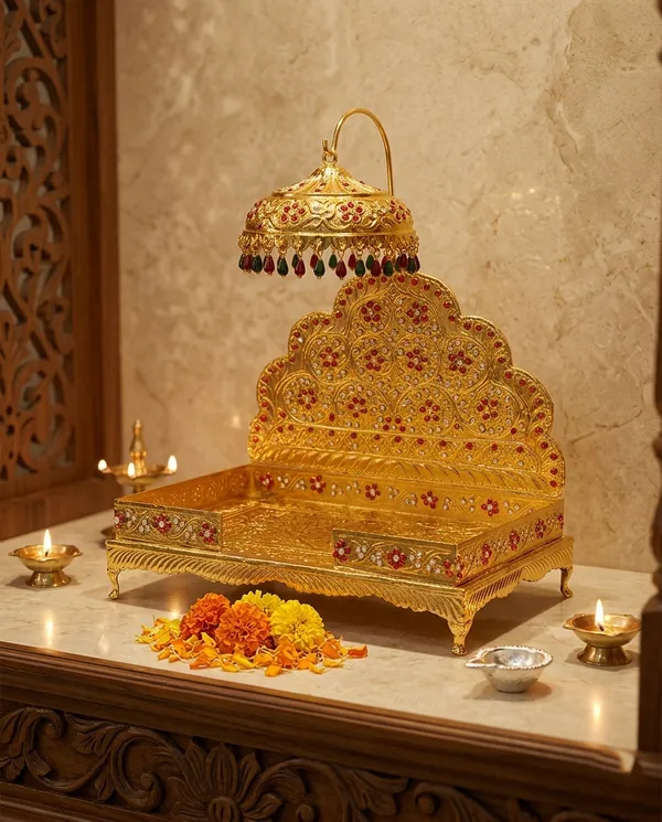 Premium_Copper_Pooja_Sinhasana_with_High-Quality_Gold_Polish_|_Ornate_Deity_Throne_for_Home_Temple_&_Mandir_|_6_Inch