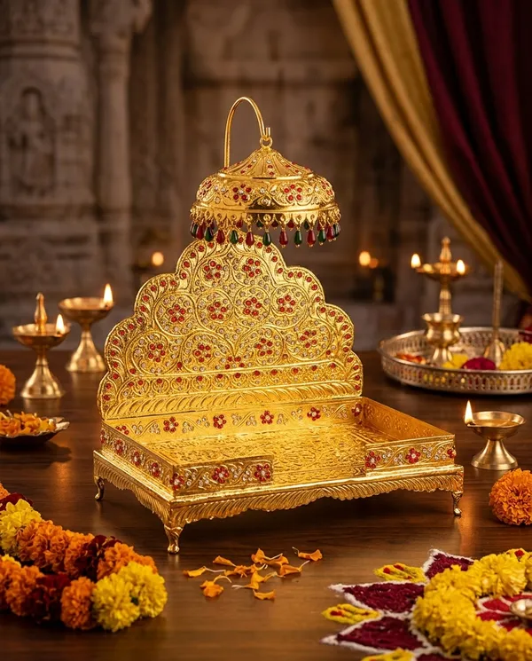 Premium_Copper_Pooja_Sinhasana_with_High-Quality_Gold_Polish_|_Ornate_Deity_Throne_for_Home_Temple_&_Mandir_|_6_Inch