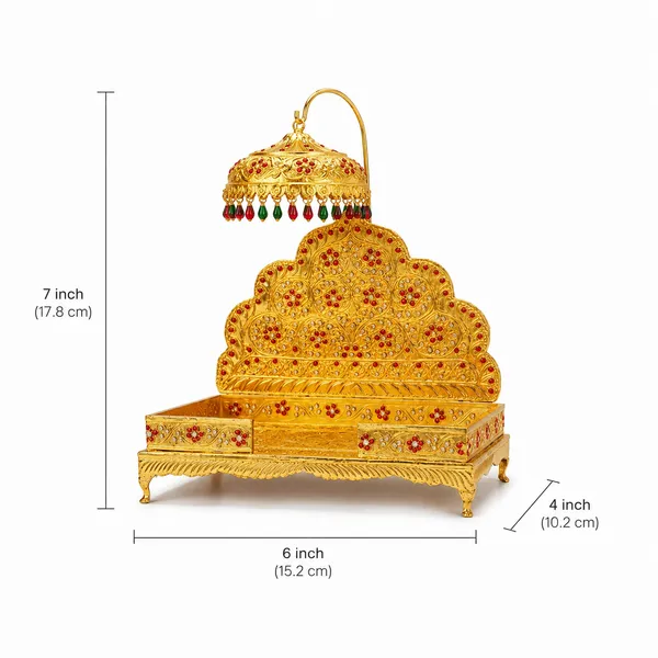 Premium_Copper_Pooja_Sinhasana_with_High-Quality_Gold_Polish_|_Ornate_Deity_Throne_for_Home_Temple_&_Mandir_|_6_Inch