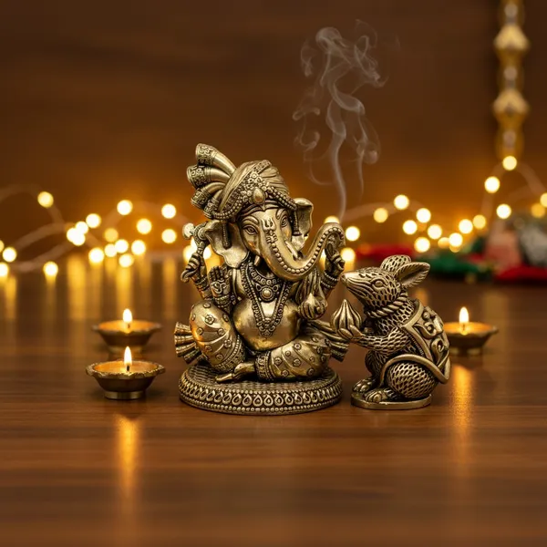 Brass_Lord_Ganesha_With_Mouse_Idol_-_Antique_Gold_Finish