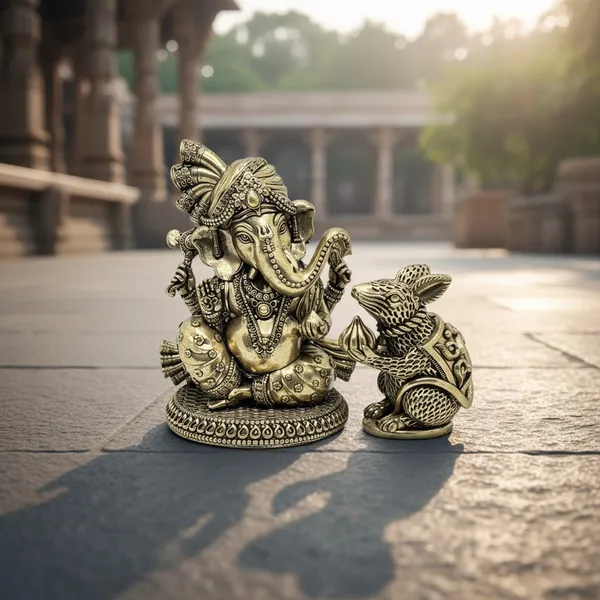 Brass_Lord_Ganesha_With_Mouse_Idol_-_Antique_Gold_Finish