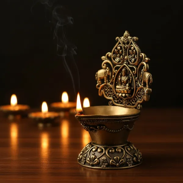 Antique_Brass_Finish_Diya_With_Decorative_Backplate_-_Traditional_Oil_Lamp_For_Pooja_And_Home_Decor