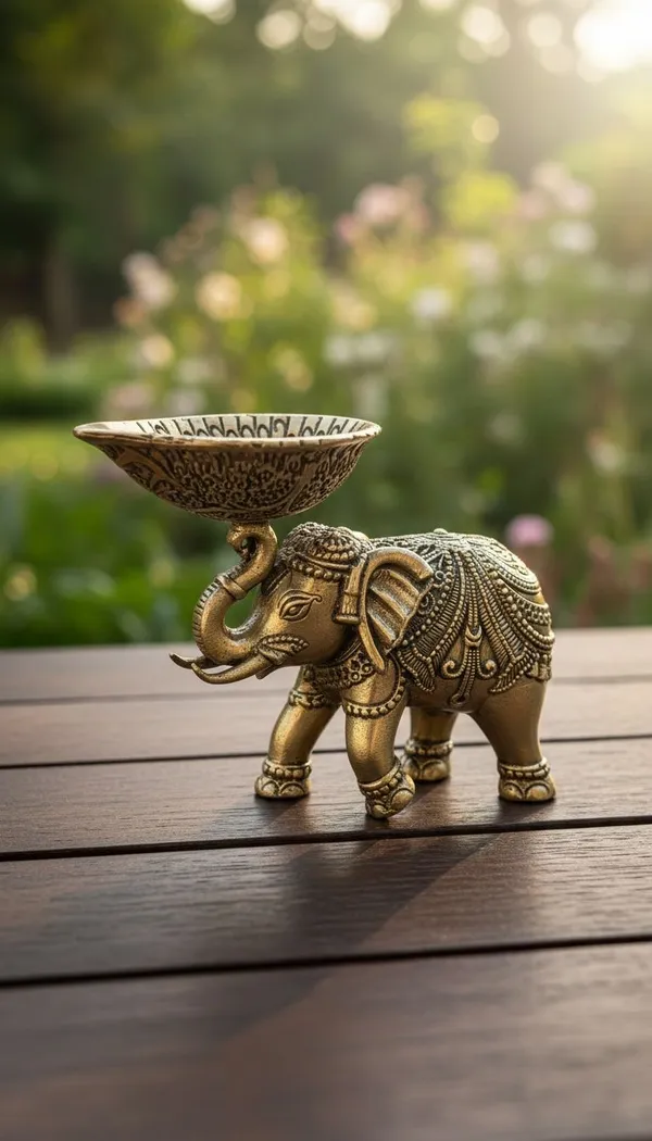 Decorative_Brass_Elephant_Candle_Holder_With_Bowl