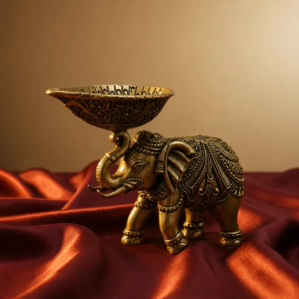 Decorative_Brass_Elephant_Candle_Holder_With_Bowl