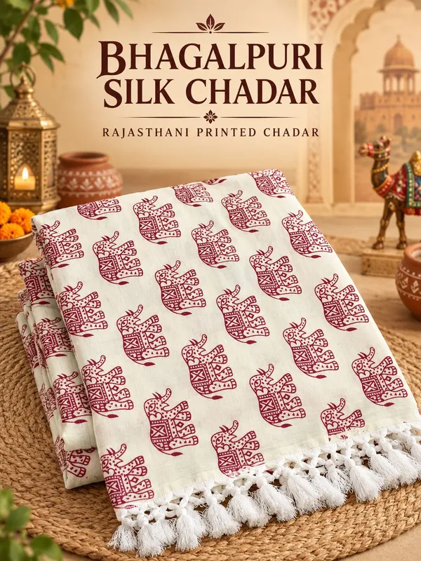 Bhagalpuri_Chadar_Rajasthani_Look_Hand_Painting_Dull_Chadar