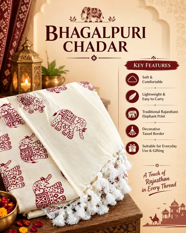 Bhagalpuri_Chadar_Rajasthani_Look_Hand_Painting_Dull_Chadar
