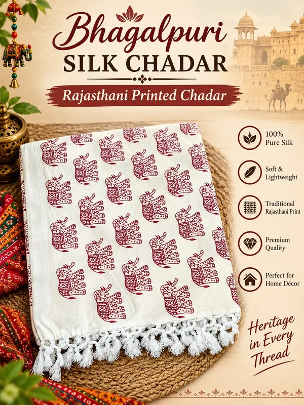 Bhagalpuri_Chadar_Rajasthani_Look_Hand_Painting_Dull_Chadar