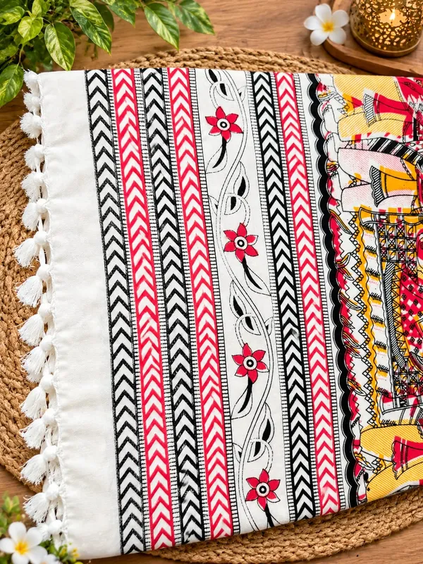 Bhagalpuri_Madhubani_Printed_Hand_Printed_Silky_&_Comfort_Dull_Chadar